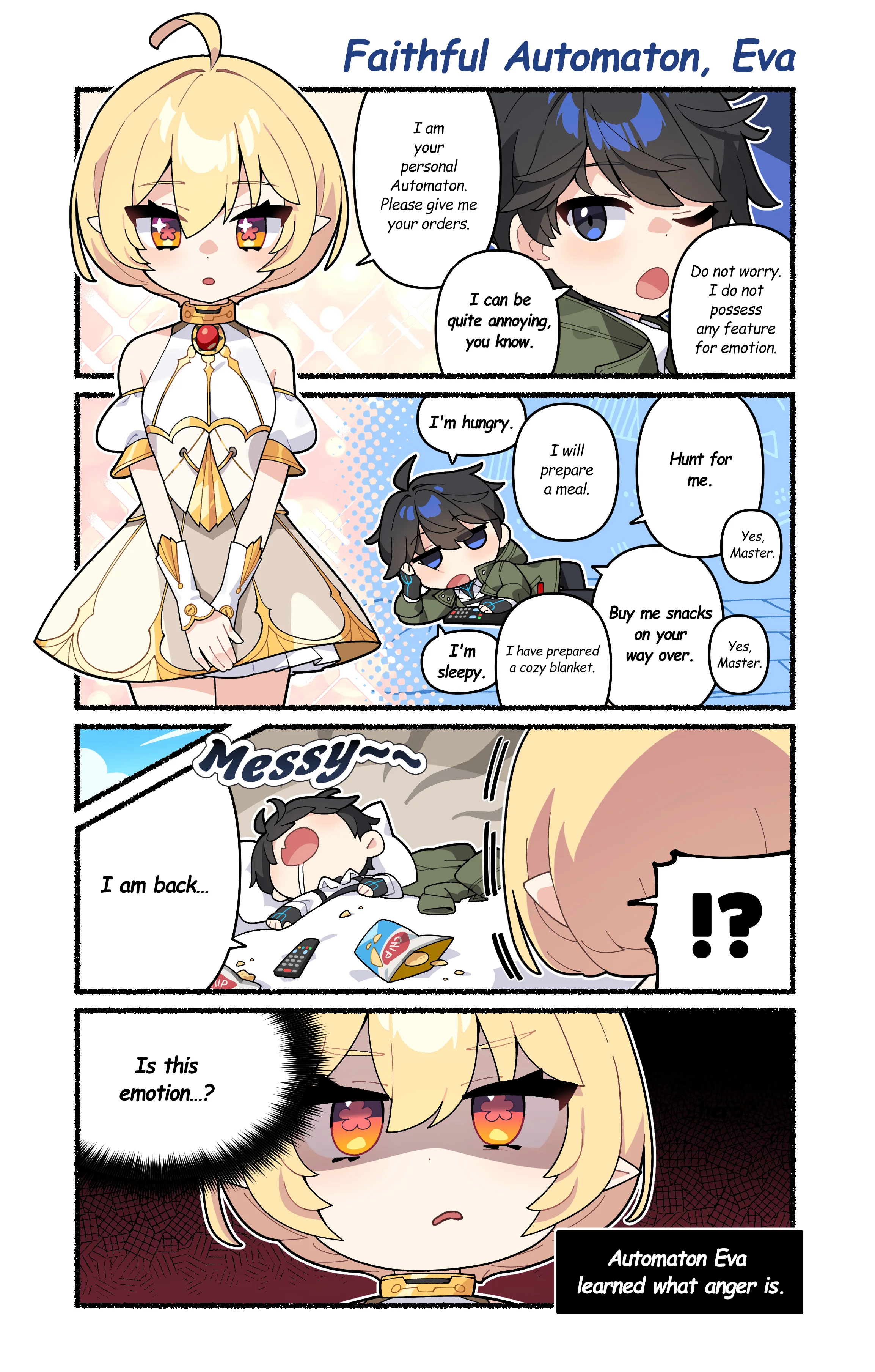 [Official 4-cut cartoon] Ep.2, Faithful Automaton, Eva